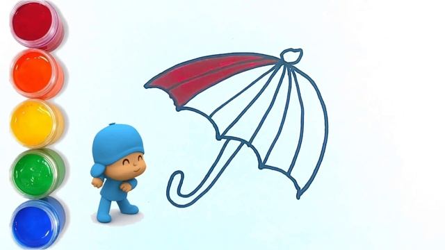 Drawing an umbrella for children / bolalar uchun soyabon chizish / Рисование Зонтик для детей смотреть онлайн
