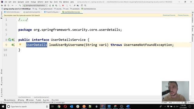 Spring Security - Lesson 2 - Implementing the UserDetailsService смотреть онлайн
