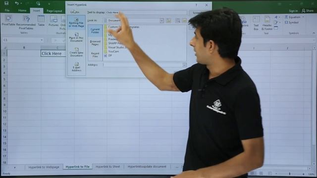 MS Excel - Hyperlink To File