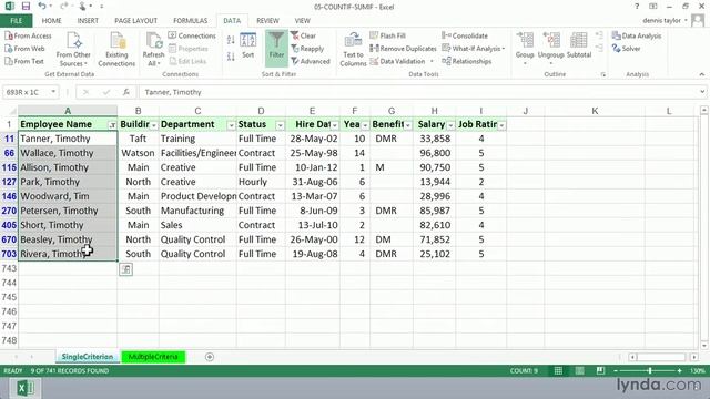 Excel Tutorial - COUNTIF, SUMIF, and AVERAGEIF functions смотреть онлайн