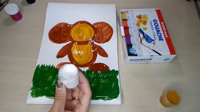 Рисуем Чебурашка, гуашь смотреть онлайн