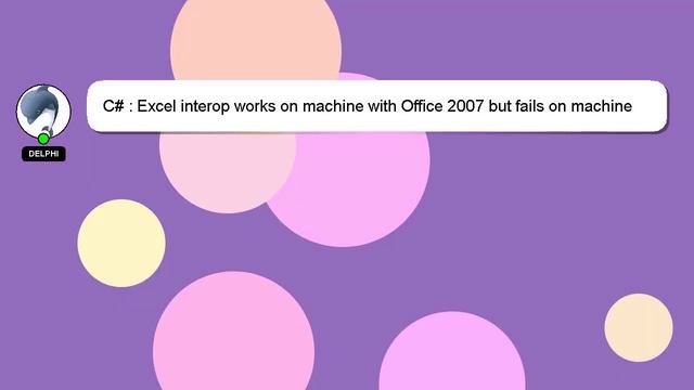 C# : Excel interop works on machine with Office 2007 but fails on machine with Office 2010 смотреть онлайн