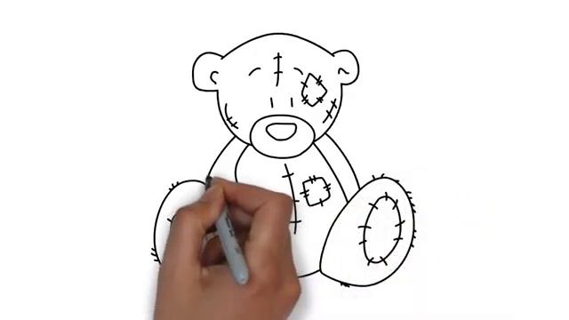 Как нарисовать мишку Тедди простейшие рисунки смотреть онлайн