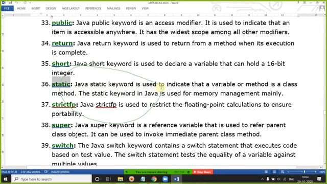 29 OCT 2020 JAVA KEYWORDS смотреть онлайн