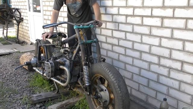 Ч 11. Мотоцикл из запчастей.Первая поездка Днепр 12 (К 750) смотреть онлайн