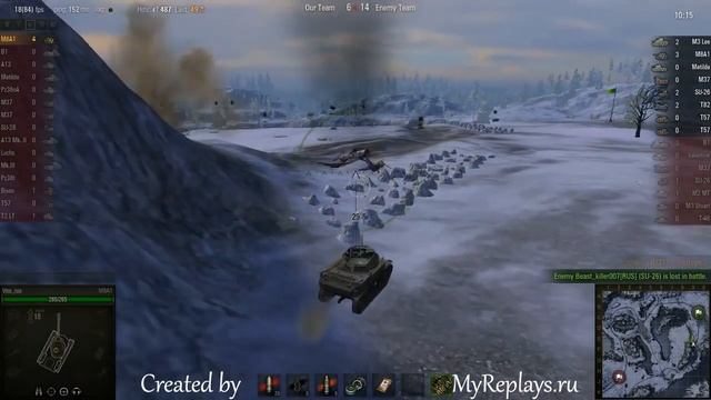 WOT: Arctic Region - M8A1 - 9 frags - Patrol Duty, Invader смотреть онлайн