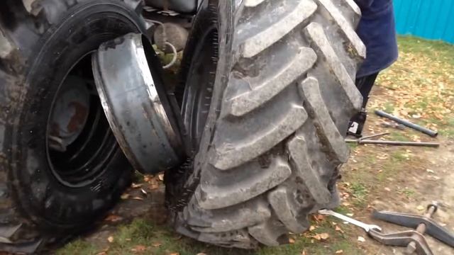 Быстрое снятие сдвоенных колес на ХТЗ Т 150к смотреть онлайн