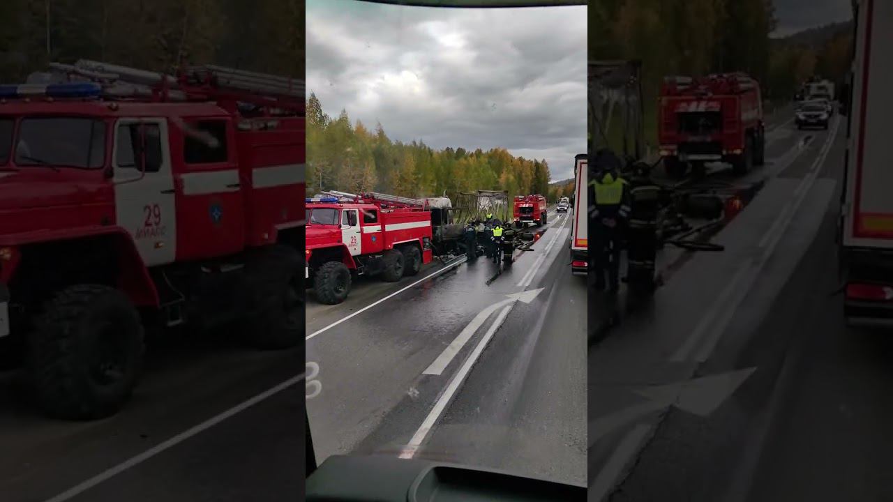 Сгорела фура на Урале на трассе М5. Работа водителем категории Е в ТК Деловые Линии. смотреть онлайн