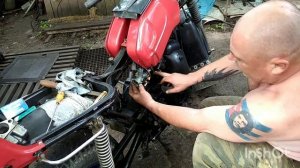 Установка PZ-30  на мото ТУЛА