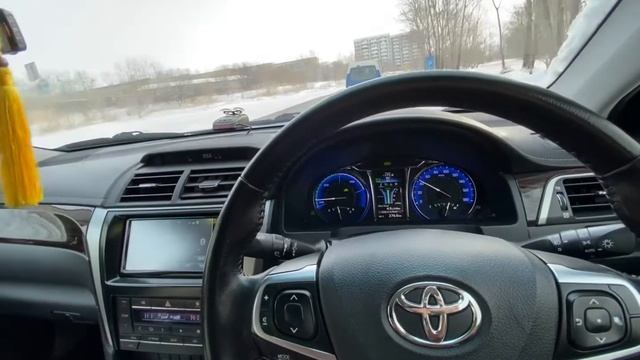 Часть1 Расход Камри гибрид на 130км/ч