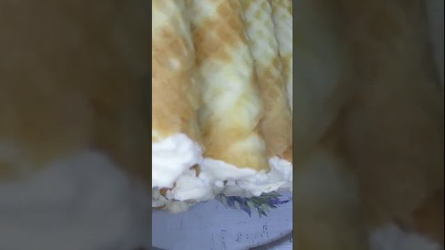 Вафельные трубочки с заварным кремом!!! Обалденно вкусно!!! #shorts@MarynaVolchak смотреть онлайн