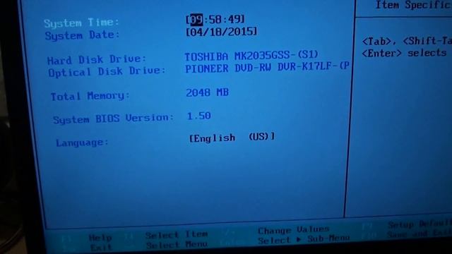 Toshiba Satellite A200: How to Get into BIOS Settings Menu смотреть онлайн