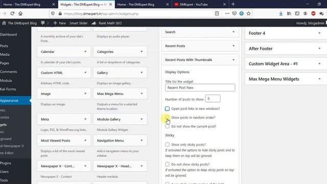 #19 How To Show Recent Posts With Thumbnails In WordPress Website in 2020 | DMExpert смотреть онлайн