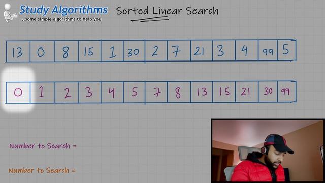 Linear Search Algorithm with step-by-step animations | Study Algorithms смотреть онлайн