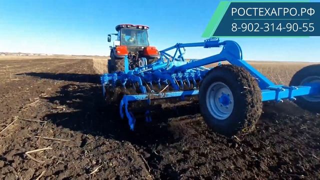 Аналог Дисковой бороны lemken rubin 9/600 (лемкен рубин) 4,5 и 6 метра работа МТЗ-2022 РОСТЕХАГРО.Р смотреть онлайн