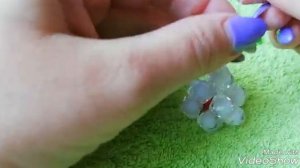 Брелок Цветочек из бусин.