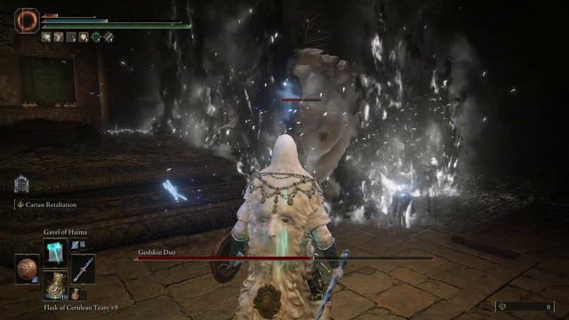 Elden Ring - Melee Mage vs Godskin Duo (Carian Slicer/Piercer/Retaliation) смотреть онлайн