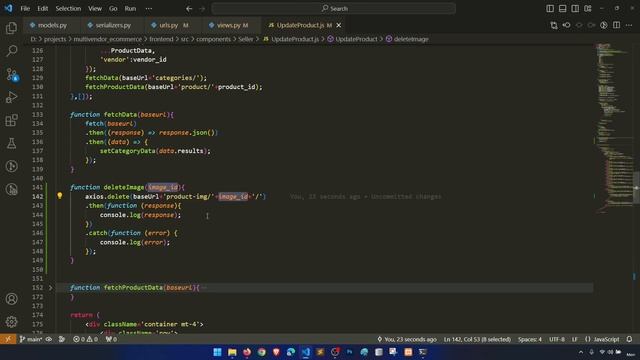 #71|Vendor Panel: delete image from multiple img|Multivendor Ecommerce Website Django ReactJs & DRF смотреть онлайн