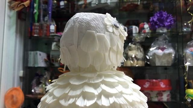 Сова светильник из изолона. Эксперимент с глазками. смотреть онлайн