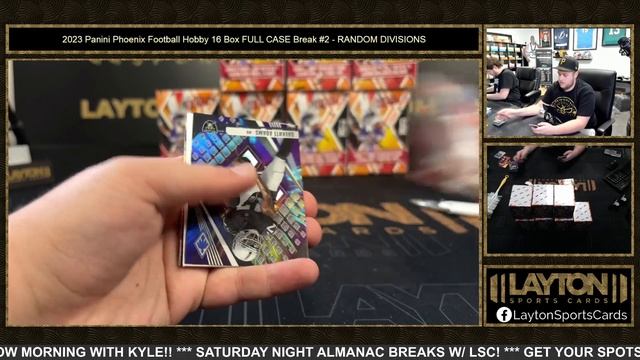 2023 Panini Phoenix Football Hobby 16 Box FULL CASE Break #2   RANDOM DIVISIONS