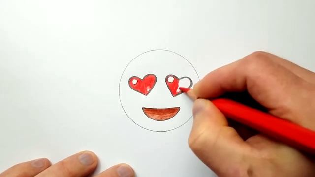 How to Draw a Heart Eyes Emoji or Love-Struck Emoji - Easy Drawing Tutorial and Coloring for Kids смотреть онлайн