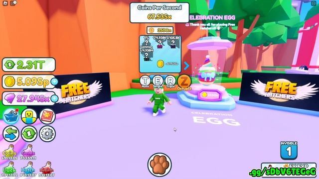 ?? NEW LIMITED CELEBRATION EGG & UI UPDATE In Free Hatchers!! (Roblox) смотреть онлайн