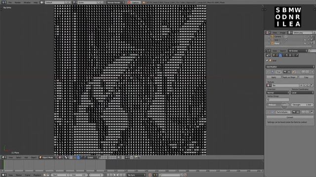 ASCII Art in Blender with Particles and custom node material смотреть онлайн