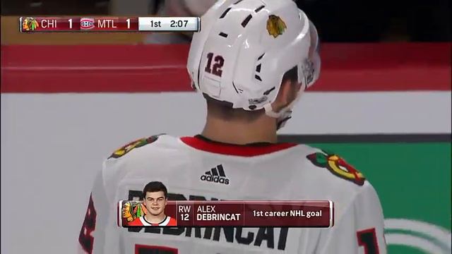 Alex DeBrincat #12 (Chicago Blackhawks) first NHL goal Oct 10, 2017 смотреть онлайн