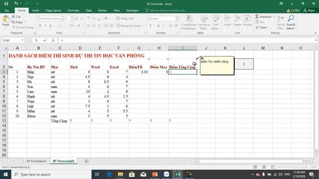 Excel VBA hướng dẫn Công thức trong VBA 01 смотреть онлайн