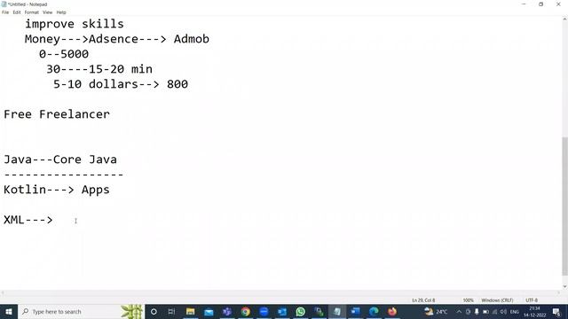 ANDROID with KOTLIN tutorials || Demo - 1 || by Mr. Rajsekhar On 14-12-2022 @9PM IST смотреть онлайн