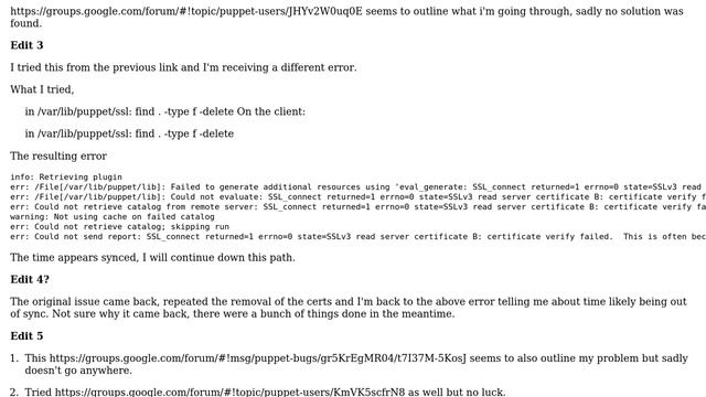 Puppet agent -t results in error: Failed to generate additional resources using 'eval_generate: смотреть онлайн