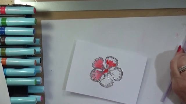 Colouring dry on dry add wet - Aqua Tint Pens from Spectrum Noir смотреть онлайн