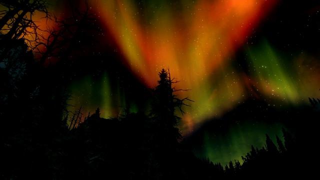 Aurora Borealis Aka Northern Lights in Skyrim смотреть онлайн