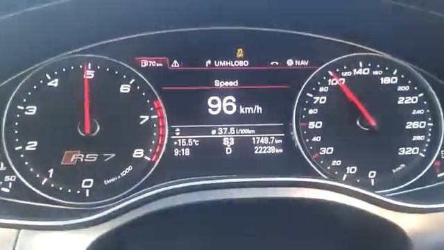 Audi RS7 0-100 km/h смотреть онлайн