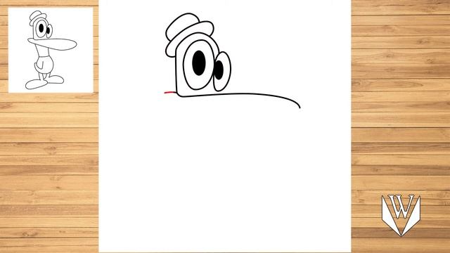 Как нарисовать pato pocoyo шаг за шагом, Easy Draw | Скачать бесплатно раскраски смотреть онлайн