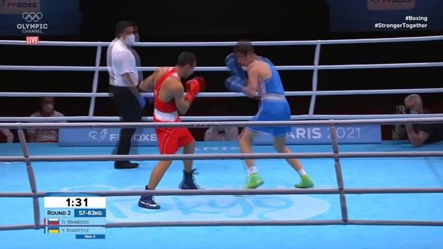 Gabil Mamedov (RUS) vs Yaroslav Khartsiz (UKR) - ?1/4 Box Euro Qualifiers Paris 2021.06 смотреть онлайн