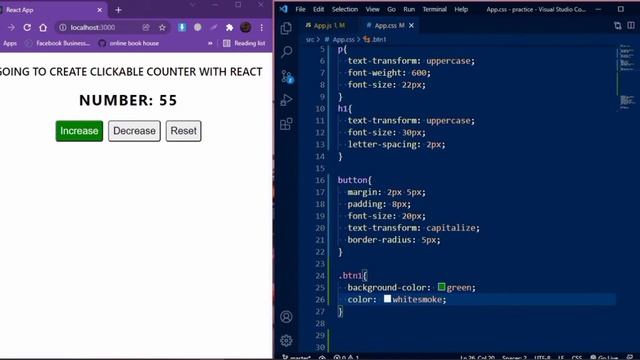 Clickable counter with button | react counter | react counter make смотреть онлайн
