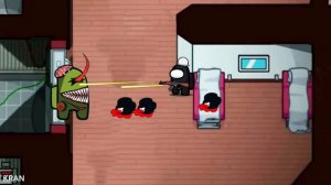 Godzilla vs Kong in Among us Airship Zombies Episode 7 | The Henry Stickman and Ellie Animation