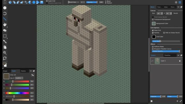 simple MINECRAFT ART with HEXELS2 tutorial 4 смотреть онлайн