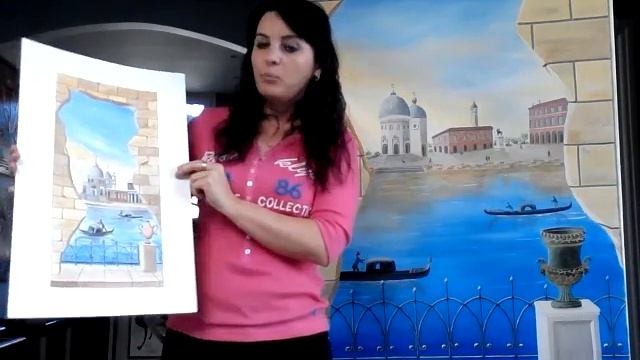 Роспись стен - История фрески « Венеция», которая написана на холсте и приклеена на стене& смотреть онлайн