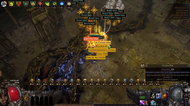 [POE 3.21] Blighted Maps Rain Currency | 2.8 Divines Per Hour | Path Of Exile Crucible League