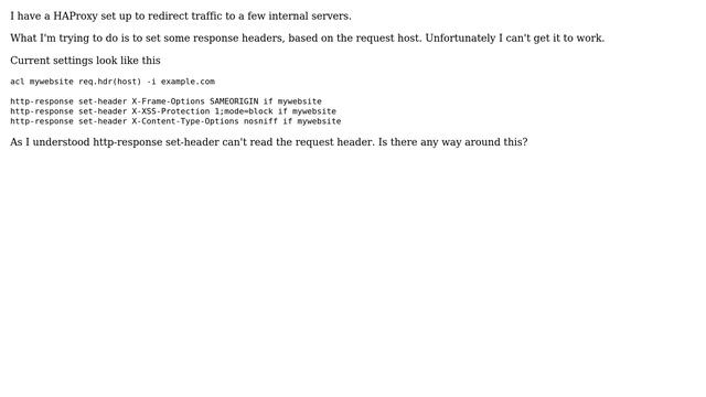 HAProxy - Add response header based on request host смотреть онлайн