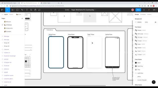 Free and Useful Paper Wireframe Kit for Designers | Paper Wireframe Kit in Figma смотреть онлайн
