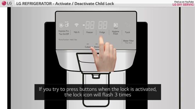 [LG Refrigerator] - Activate/Deactivate Child Lock смотреть онлайн