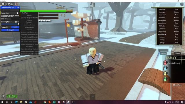 Demon Slayer RPG 2 Script/Hack Autofarm/ETC Roblox смотреть онлайн