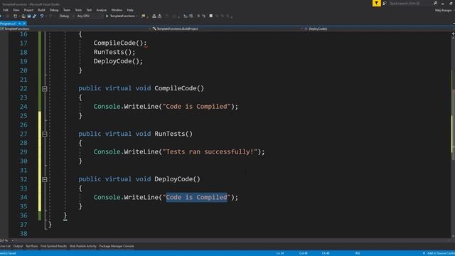 C# Template Method Design Pattern | With Code Example смотреть онлайн