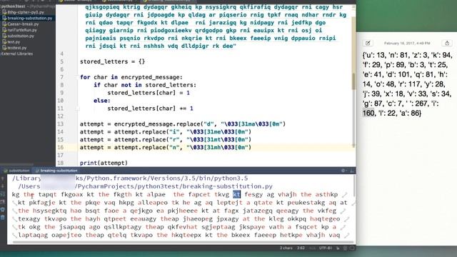 Python: Crack a Monoalphabetic Cipher, p2- Frequency Analysis смотреть онлайн