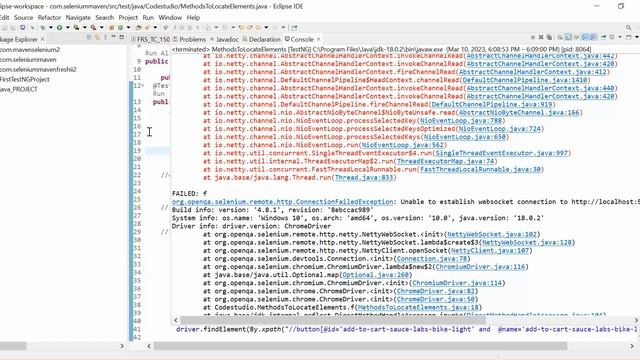 Selenium WebSocket Connection and Invalid Status code=403 text=Forbidden error in Automation Testin смотреть онлайн