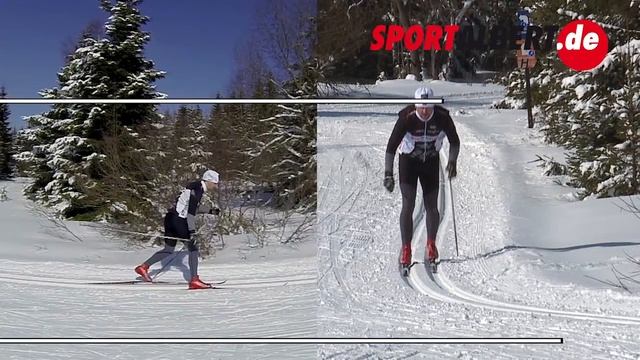 Cross-country skiing technique: Classic diagonal смотреть онлайн