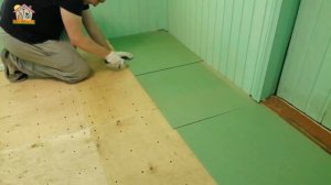 Укладка подложки под ламинат на фанеру. Пол на даче. DIY & DACHA Серия 193